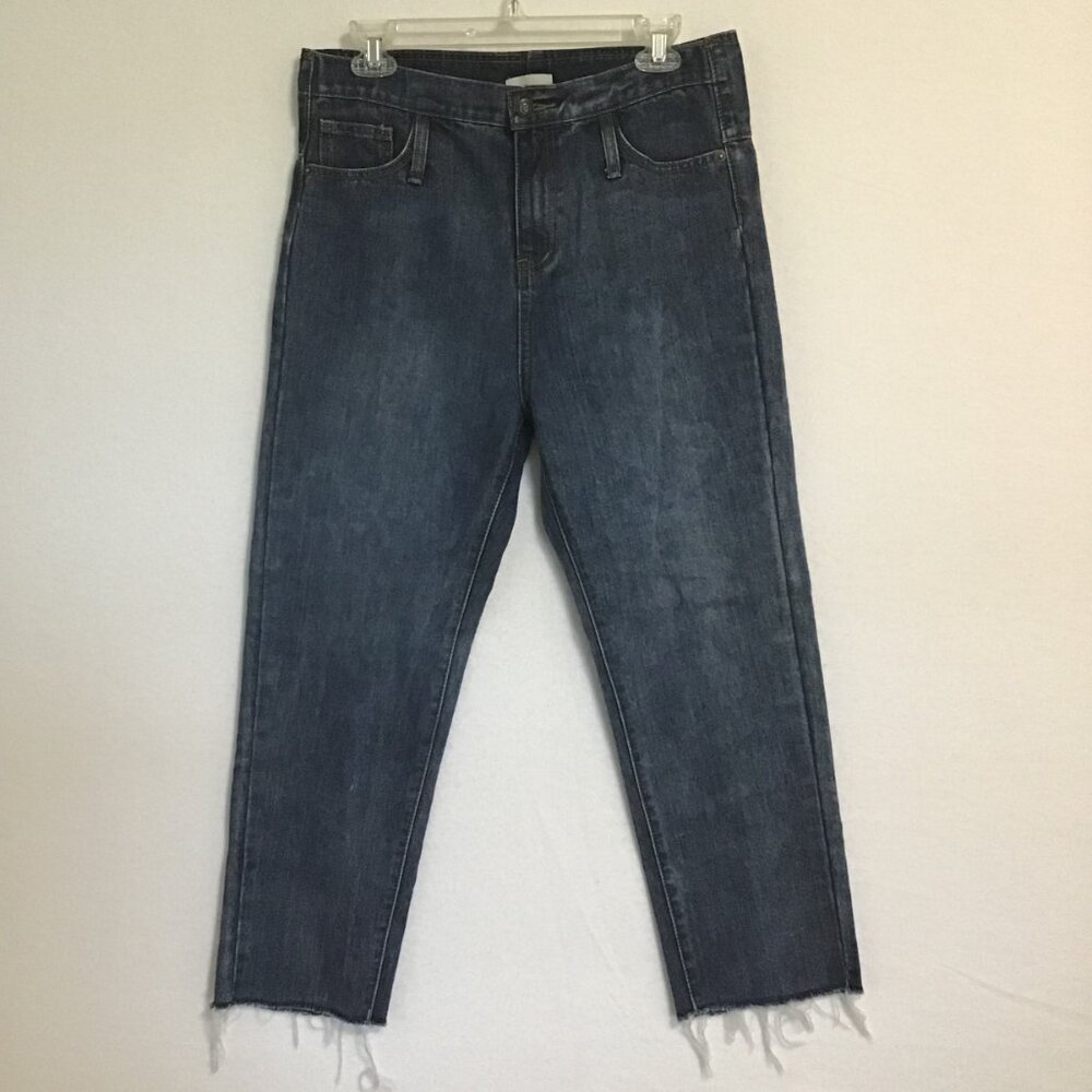 Lure H High Waist Raw Hem Ankle Jeans Size 12